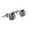 Silver Light Blue Dark Blue Knots Cufflinks 1.JPG